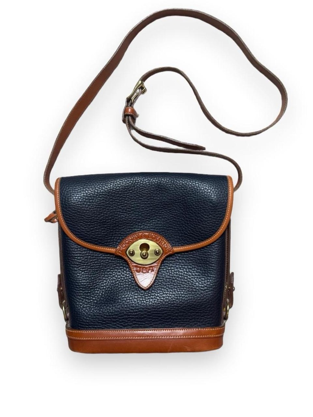 Vintage Dooney & Bourke Cavalary Spectator Navy Crossbody